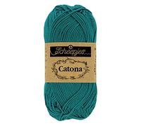 Scheepjes Catona 25g - 401 Teal Foncé, 20 Bollen