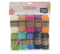 Scheepjes Catona Colour Pack 10x25g - Tropical Cocktail, Coton Mercérisé