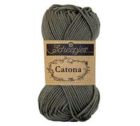 Scheepjes Catona Cotton Yarn 387 Dark Olive, 1 x 25 g
