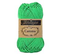 Scheepjes Catona Cotton Yarn, 389 Vert Pomme, 1 x 25 g