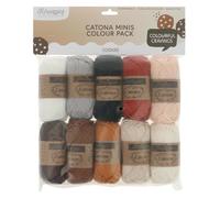 Scheepjes Catona Couleur Pack 10x25g - Cookies, Fil de Couleur Pastel