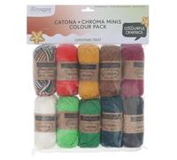 Scheepjes Catona et Chroma Pack de couleurs 10x25g - Noël Tradition