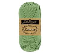 Scheepjes Catona fil coton mercerisé 50 g coloris 212 vert sauge, 1 unité