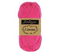 Scheepjes Catona fil coton mercerisé 50 g, couleur 114 rose vif