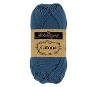 Scheepjes Catona Pelote Coton Mercerisé 50g - Bleu Marine Clair 164