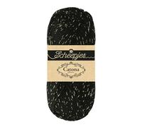 Scheepjes Catona Shine 1x50g - 110-G Noir Jet - Or