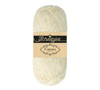 Scheepjes Catona Shine 1x50g - Blanc Nuptial - Fil Or pour Tricot et Crochet