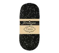 Scheepjes Catona Shine 1x50g - Noir Jet - Argent