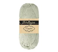 Scheepjes Catona Shine 50g - Éclat Argent - Gris et Argent
