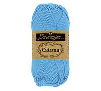 Scheepjes - Fil Scheepjes Catona 384 bleu poudre - 1 x 50 g