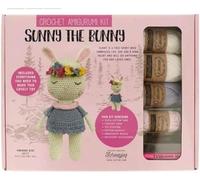 Scheepjes Kit de Crochet Tuva Amigurumi Sunny the Bunny - 1pc Ecru, Violet, Rose