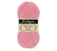 Scheepjes Merino Soft 1x50g - 632 Degas, Rose Fil à Tricoter et à Crocheter