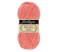 Scheepjes Merino Soft 1x50g - 633 Bennett, Rose Fil à Tricoter et à Crocheter