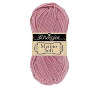 Scheepjes Merino Soft 1x50g - 634 Copley, Rose Fil à Tricoter et à Crocheter