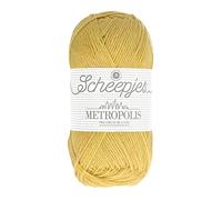 Scheepjes Metropolis 50g - 033 Atlanta, Fil à Tricoter et à Crocheter Jaune