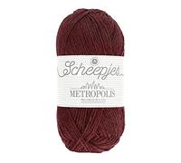Scheepjes Metropolis 50g - Couleur 041 Rabat, Rouge pour Tricot et Crochet