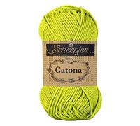 Scheepjes - Scheepjes Catona 245 Vert Jaune Fil - 1x25g