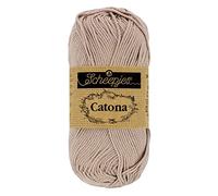 Scheepjes - Scheepjes Catona 406 Pelote de laine douce beige - 1 x 50 g