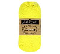Scheepjes - Scheepjes Catona 601 Néon Jaune Fil - 1x25g