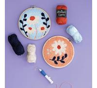 Scheepjes - Scheepjes Coup de Poing Aiguille Fleurs Broderie Cadeau Trousse avec Instructions Brochure - 1 Ensemble