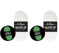 Scheepjes - Scheepjes Glow Up 1001 Luminescent White (105m) Poidsléger et Durable Fil - 1x50g (Lot de 2)