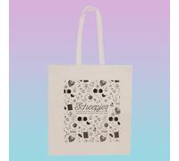 Scheepjes - Scheepjes Logo Noir Imprimer (39.5x38cm) Illustré Fourre-tout Sac pour Tricot et Crocheter Fournitures - 1 Pièce
