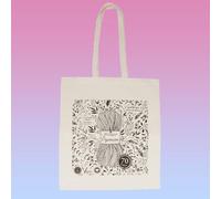 Scheepjes - Scheepjes Logo Noir Imprimer (39.5x38cm) Illustré Organicon Fourre-tout Sac pour Tricot et Crocheter Fournitures - 1 Pièce