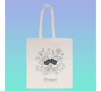 Scheepjes - Scheepjes Logo Noir Imprimer (39.5x38cm) Illustré Scrumptious Fourre-tout Sac pour Tricot et Crocheter Fournitures - 1 Pièce