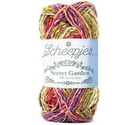 Scheepjes Secret Garden Fil, 60% Polyester, Soie, 20% Coton, 705 Rambling Blooms, 1x50g