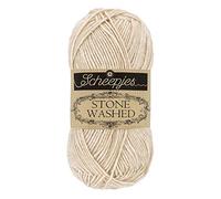 Scheepjes Stone Washed 50 g - fil mélange coton/acrylique 831 Axinite marron