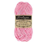Scheepjes Stone Washed fil à tricoter 50 g - Tourmaline (rose) - coton/acrylique