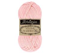 Scheepjes Stone Washed XL - 1 pelote 50 g Quartz rose 860 - Fil coton-acrylique effet délavé pour crochet et tricot