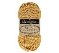 Scheepjes Stone Washed XL 50 g - 849 Jaspe jaune, mélange coton/acylique
