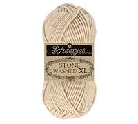 Scheepjes Stone Washed XL 50 g - Marron Axinite 871, fil coton et acrylique