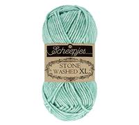 Scheepjes Stone Washed XL - Fil mélangé coton et acrylique 50 g, Larimar bleu (868)