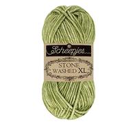 Scheepjes Stone Washed XL, pelote 50 g, coloris 846 Canada Jade, coton et acrylique