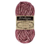 Scheepjes Stone Washed XL pelote 50 g coloris 850 Grenat mélange coton et acrylique aspect délavé
