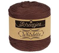 Scheepjes Whirlette 100g - 891 Marron, Fil en Coton et Acrylique pour Projets de Tricot et Crochet