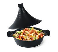 Scheffler plat tajine induction-Aluminium de haute qualité tajine tout feux-Tajines avec revêtement antiadhésif en aluminium-Polyvalent tagine marocaine induction-Convient à tous les poêles