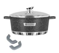 Scheffler Pot à induction avec couvercle, revêtement antiadhésif, 36 cm/15,5 L, pour tous types de cuisinières, faitout en aluminium