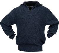 Scheibler Pullover taille M noir/bleu moucheté 100 % polyacrylique