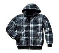 Scheibler Veste thermique réversible taille M carreaux noirs et blancs/noir uni 100 % poly Quantité:1