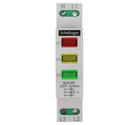 Schelinger Voyant LED SL9 3 phases - 0,6W - Rouge - Rail DIN - IP20-81x72x17,5mm