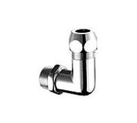 Schell glande angle 3/8 x 3/8, 10 mm, chromé , avec filetage extérieur