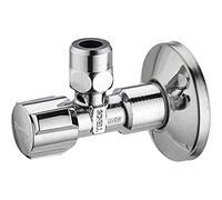 Schell Comfort vanne équerre 049170699 chromé, 1/2, avec ASAG et rosace coulissante