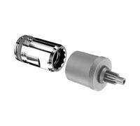 Schell Adaptateur d'emboîtement QUICK avec technologie enfichable 1/2 chromé avec arbre ASAG longueur 35mm Quantité:1