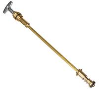 Schell Broche supérieure en laiton avec clé à douille pour robinetterie murale extérieure résistante au gel, robinetterie extérieure en chrome polaire mat 221450099, chromée