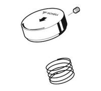 Schell Poignée de commande Schell SC-M eau mélangée, avec ressort de compression chromé Quantité:1