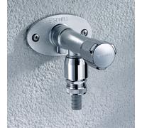 Schell Valve murale extérieure Polar II 039970399 résistante au gel, chrome mat, sans aérateur de tuyau