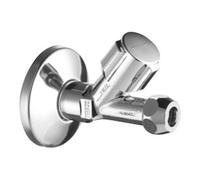 Schell Robinet à soupape d'équerre à siège incliné COMFORT 1/2 chromé, avec rallonge et rosette Quantité:1